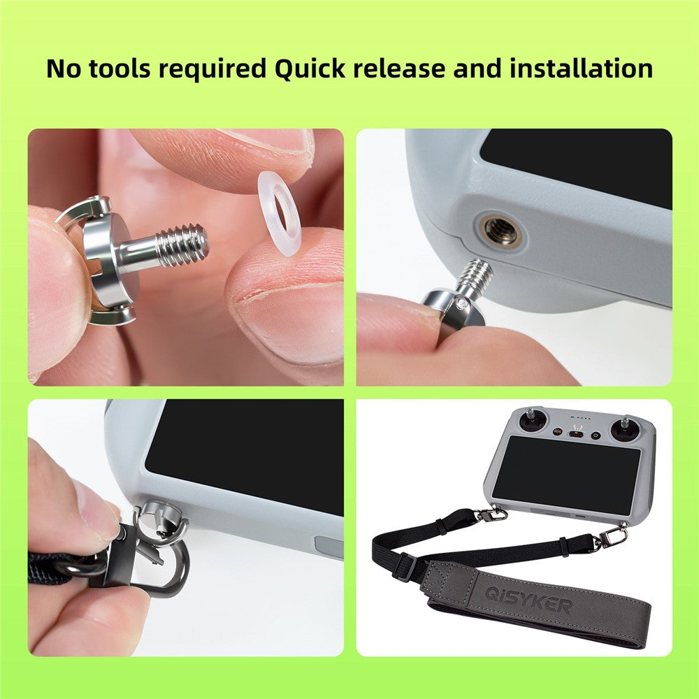 QISYKER DRCP0617 For DJI RC/Pro/Mini 3 Pro Drone Hand Free Lanyard for RC Remote Controller