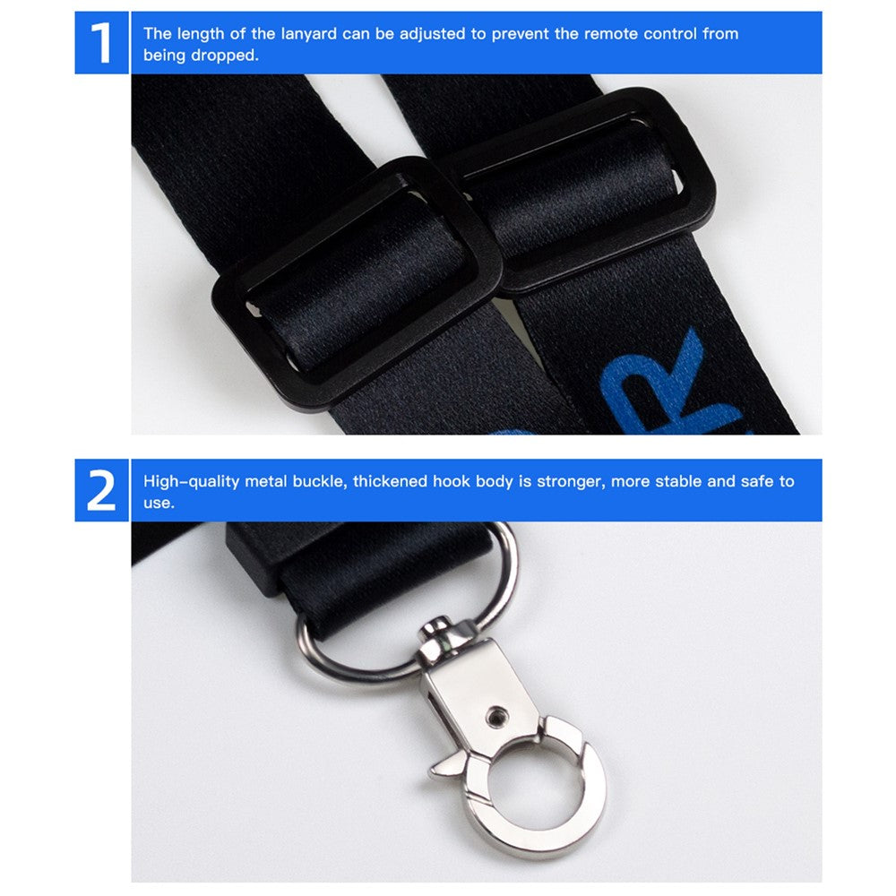 QISYKER DARCN516 for DJI Mini 3 Pro/Air 2/Air 2S/Mini 2/Mavic 3 RC-N1 Remote Control Adjustable Lanyard with Hanging Buckle Bracket