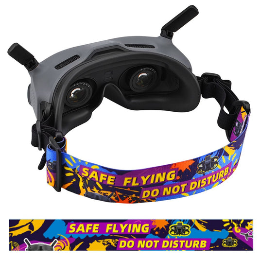 BRDRC DJI-9478 Compatible with DJI Goggles 2 / V2 Colored Headband Flying Glasses Nylon Fixed Strap