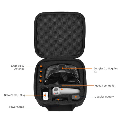 BRDRC DJI-9517 For DJI Avata Goggles 2 Flying Glasses Handbag Drone Accessories Storage Bag