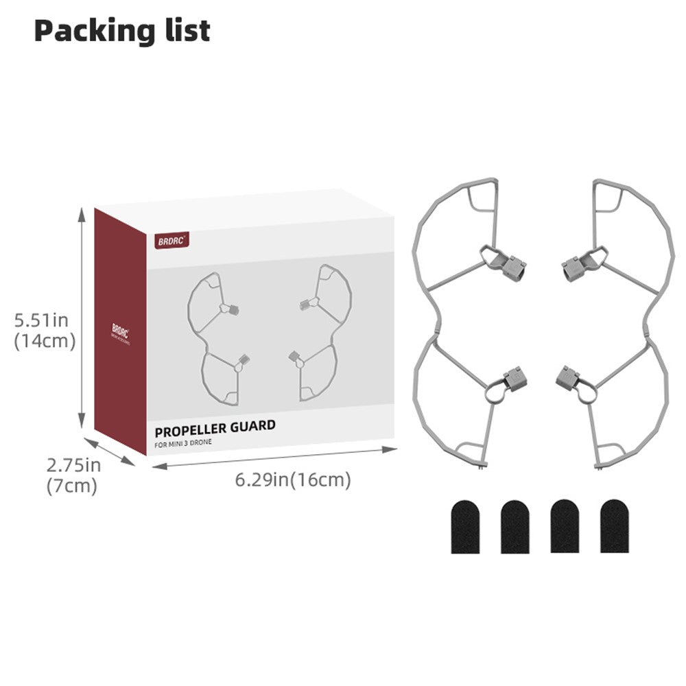 BRDRC 9635 For DJI Mini 3 / Mini 3 Pro Propeller Guard, Drone Anti-collision Bumper Blade Protective Cover