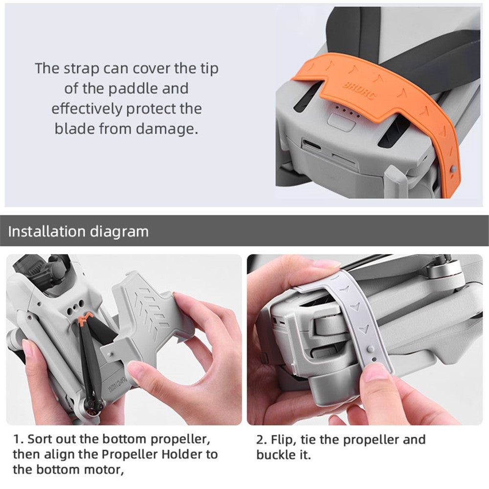 BRDRC BRD9658 For DJI Mini 3 / Mini 3 Pro Drone Propeller Holder Blades Stabilizer Propellers Guard Strap