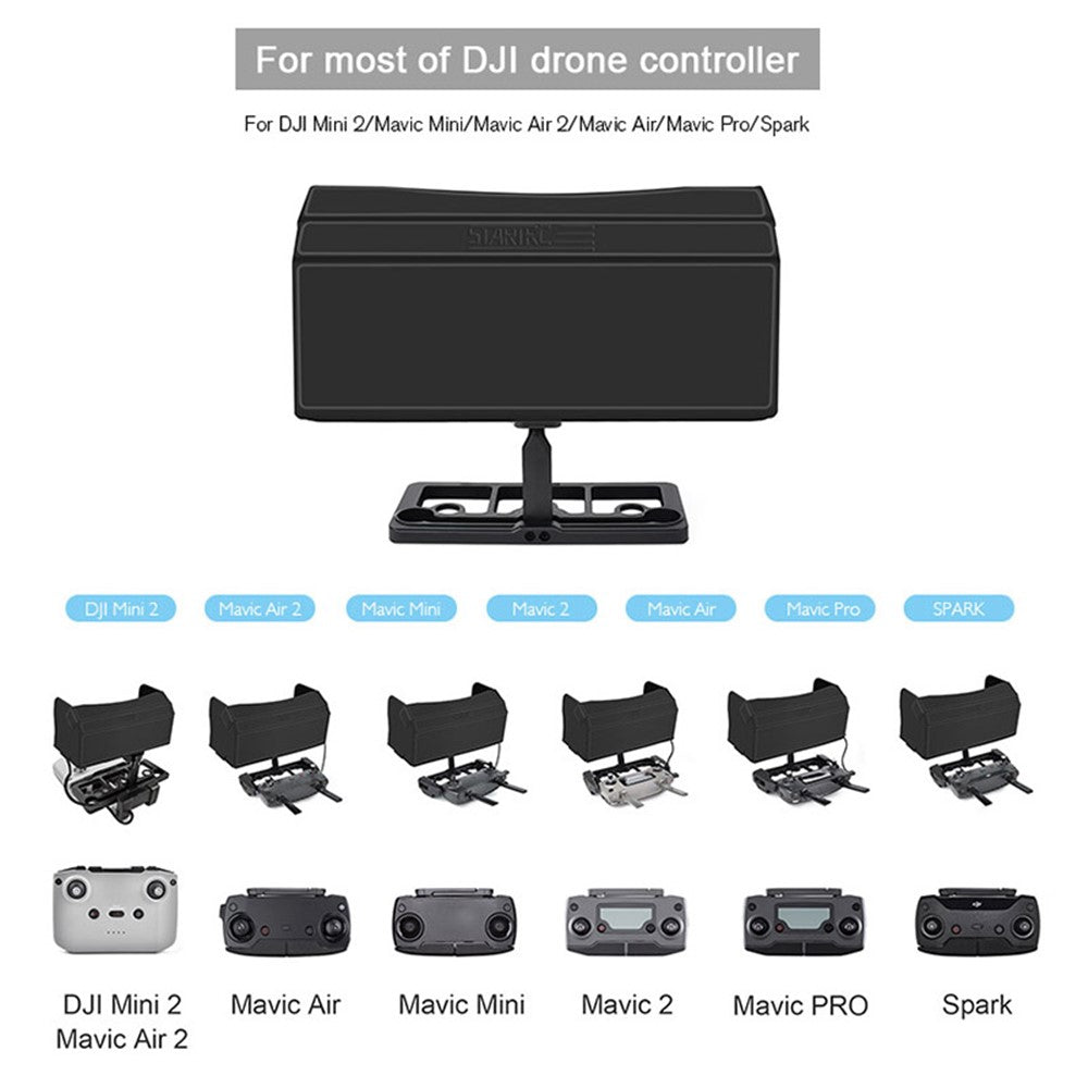 STARTRC 1108860 For DJI Mini 2 / Mavic Mini / Air 2 Controller Sunhood with Phone Holder and Lanyard