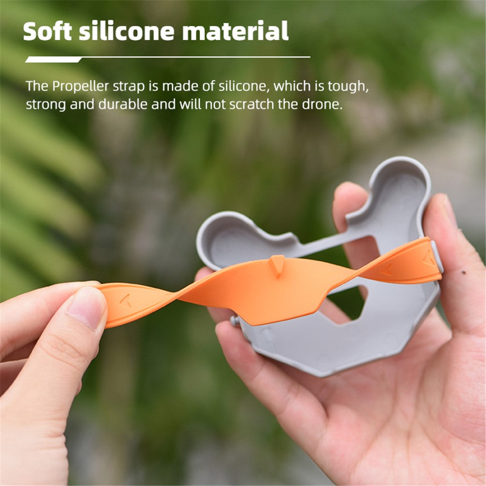BRDRC Propeller Holder for DJI Mini 2 / Mavic Mini /  Mini SE / Mini 2 SE , Silicone+ABS Drone Propellers Guard Strap