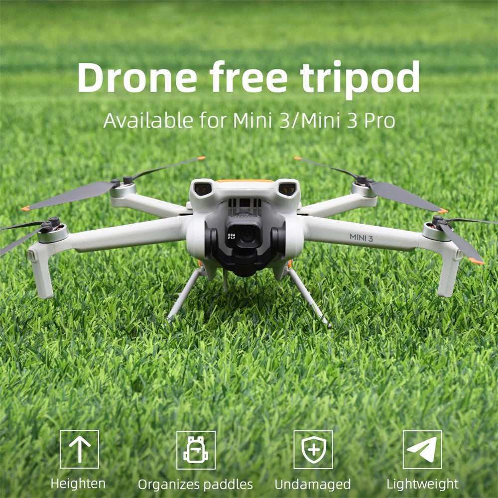 BRDRC For DJI Mini 3 / Mini 3 Pro Foldable Landing Gear ABS Height Extender with Silicone Strap
