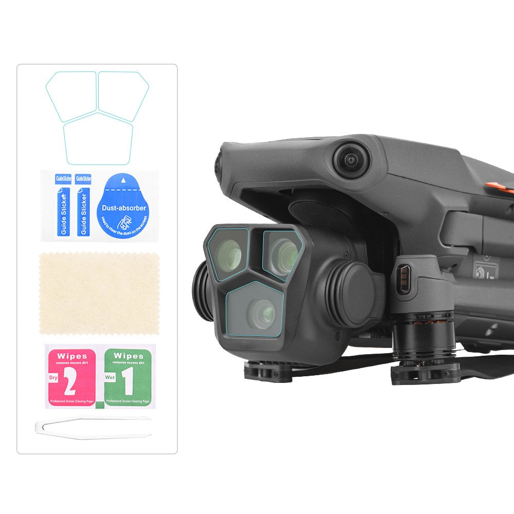 BRDRC 2 Sets for DJI Mavic 3 Pro Camera Lens Protector Explosion-proof Tempered Glass Film