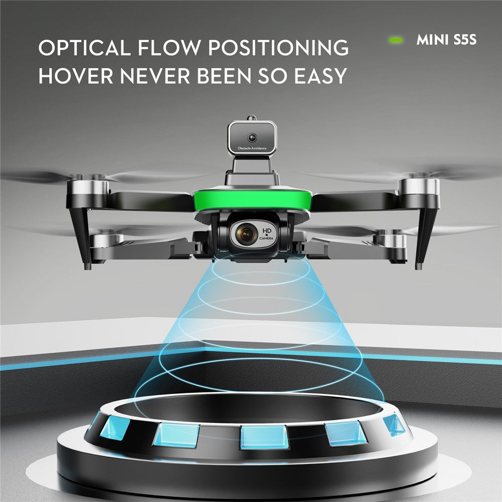 LSRC S5S Mini Drone 4K (480P) Dual HD Camera Obstacle Avoidance Brushless Folding Quadcopter RC Plane