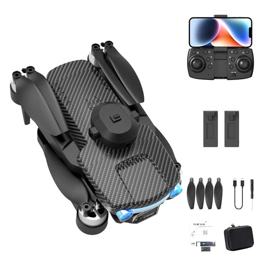 XT204 4K (480P) HD Lens Obstacle Avoidance Remote RC Drone Brushless Motor RC Quadcopter, with 2 Drone Batteries