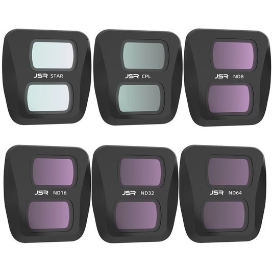 JUNESTAR JSR-1031-18 KB -6IN1 For DJI Air 3 Waterproof Drone Camera STAR / CPL / ND Lens Filter Set