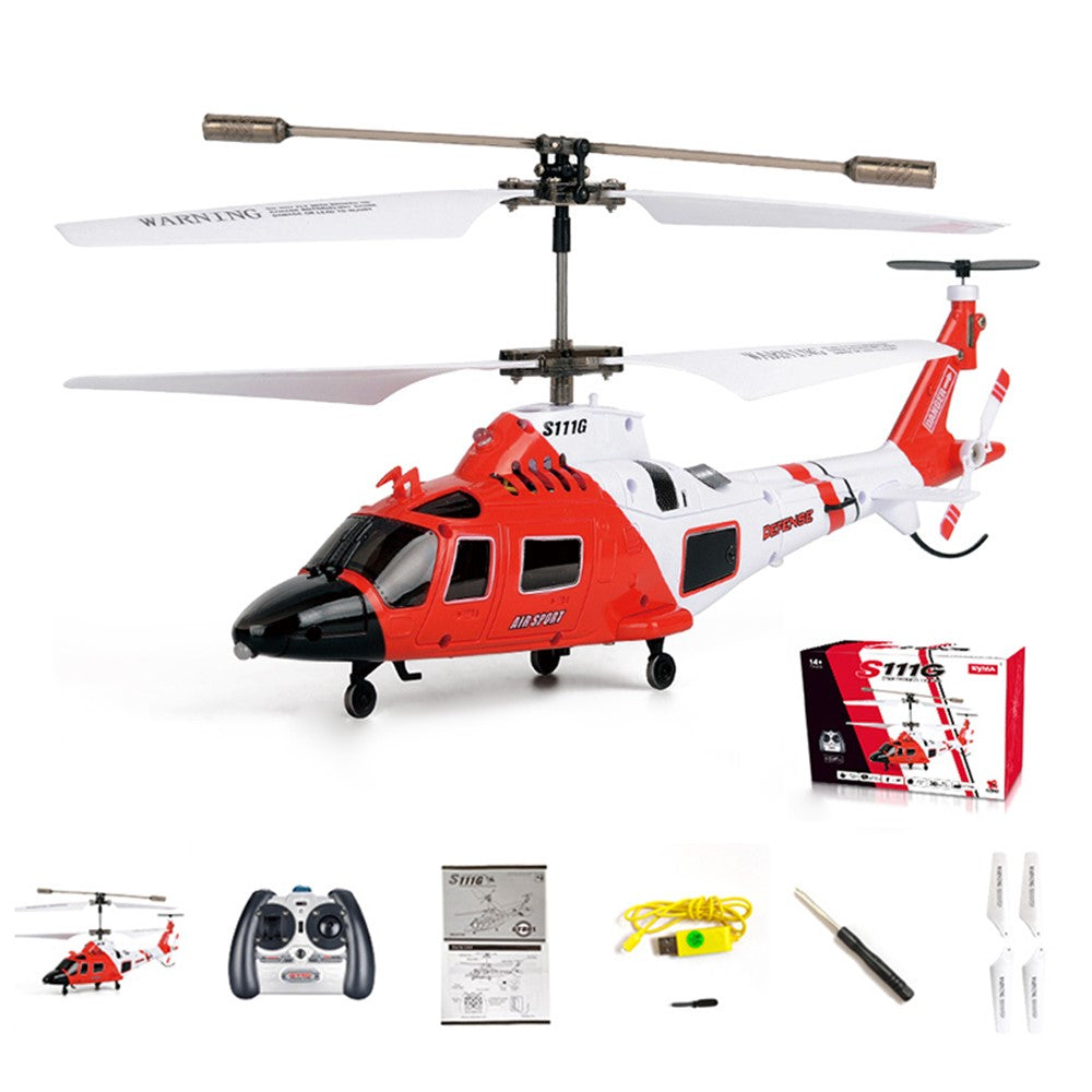 SYMA S111G 2.4G High Frequency Simulation Military RC Helicopter Night Light Aircraft Toy, Single Battery