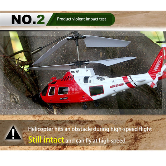 SYMA S111G 2.4G High Frequency Simulation Military RC Helicopter Night Light Aircraft Toy, Single Battery