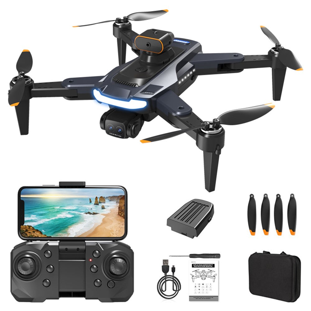 P17 (Pro) RC Drone HD Dual Camera Aerial Photography Quadcopter (Brushless Motor+GPS Automatic Return+5-way Obstacle Avoidance), with 1 Battery