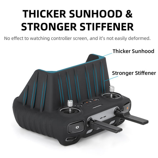 SUNNYLIFE BHT678 Silicone Case with Sunhood for DJI RC 2 Controller Anti-scratch Protective Cover