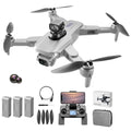 PJC RG108 HD Dual Camera Drone GPS+360 Degree Laser Obstacle Avoidance Brushless Quadcopter, 3 Batteries