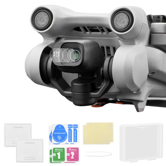 4PCS For DJI Mini 3 / Mini 3 Pro HD Clear Tempered Glass Screen Protectors Anti-Scratch RC Drone Screen Films