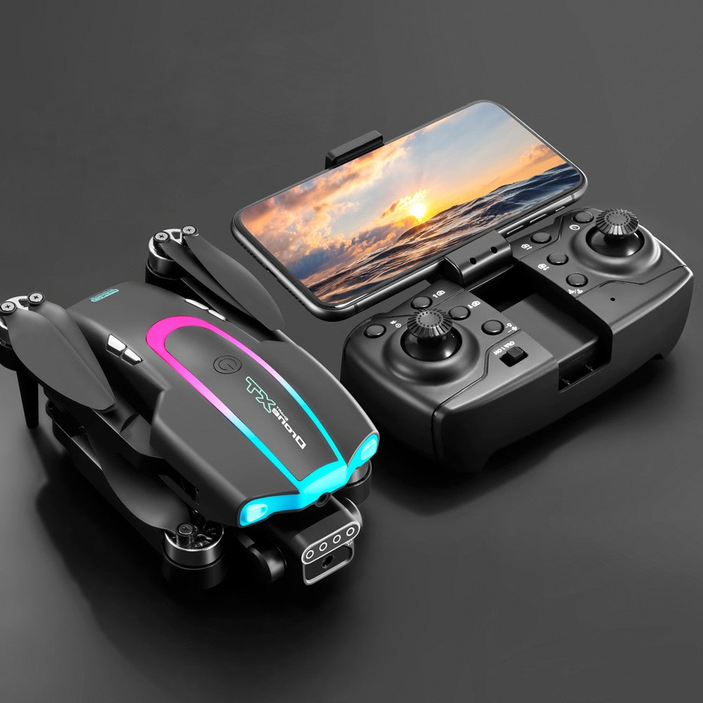 XT105 480P Foldable Quadcopter Helicopter Toy Brushless LED RC Drone with 3 Batteries