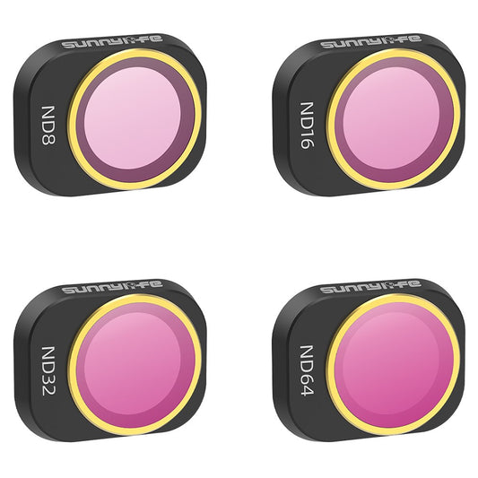 SUNNYLIFE N4P-FI727 4PCS For DJI Mini 4 Pro ND Filters RC Drone Optical Glass Lens Filters (ND8+ND16+ND32+ND64)