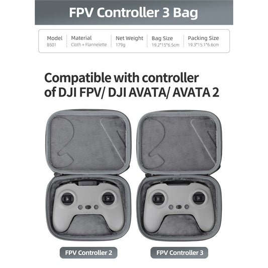 SUNNYLIFE B501 Storage Bag for DJI FPV Remote Controller 3 / 2 Shockproof Cloth Carrying Case