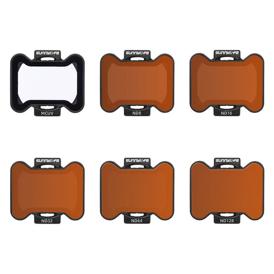 SUNNYLIFE AT2-FI836 6Pcs / Set for DJI Avata 2 Drone Lens Filters MCUV+ND8+ND16+ND32+ND64+ND128 Filters