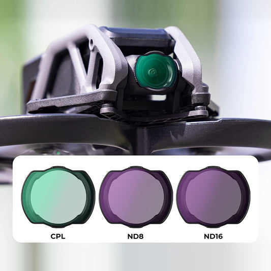 K&F CONCEPT SKU.1979 3PCS For DJI Avata RC Drone CPL ND8 ND16 AGC Glass Filters Kit Anti-Oil Lens Filters