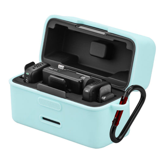 For DJI Mic Mini Charging Case Protective Cover Microphone Silicone Case with Carabiner