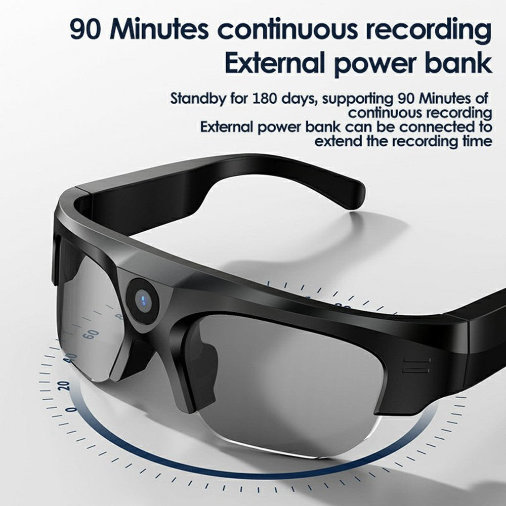 XV16 2K Video Camera Smart Glasses Bluetooth-compatible Sports Earphone without Memory Card (CE Certified)