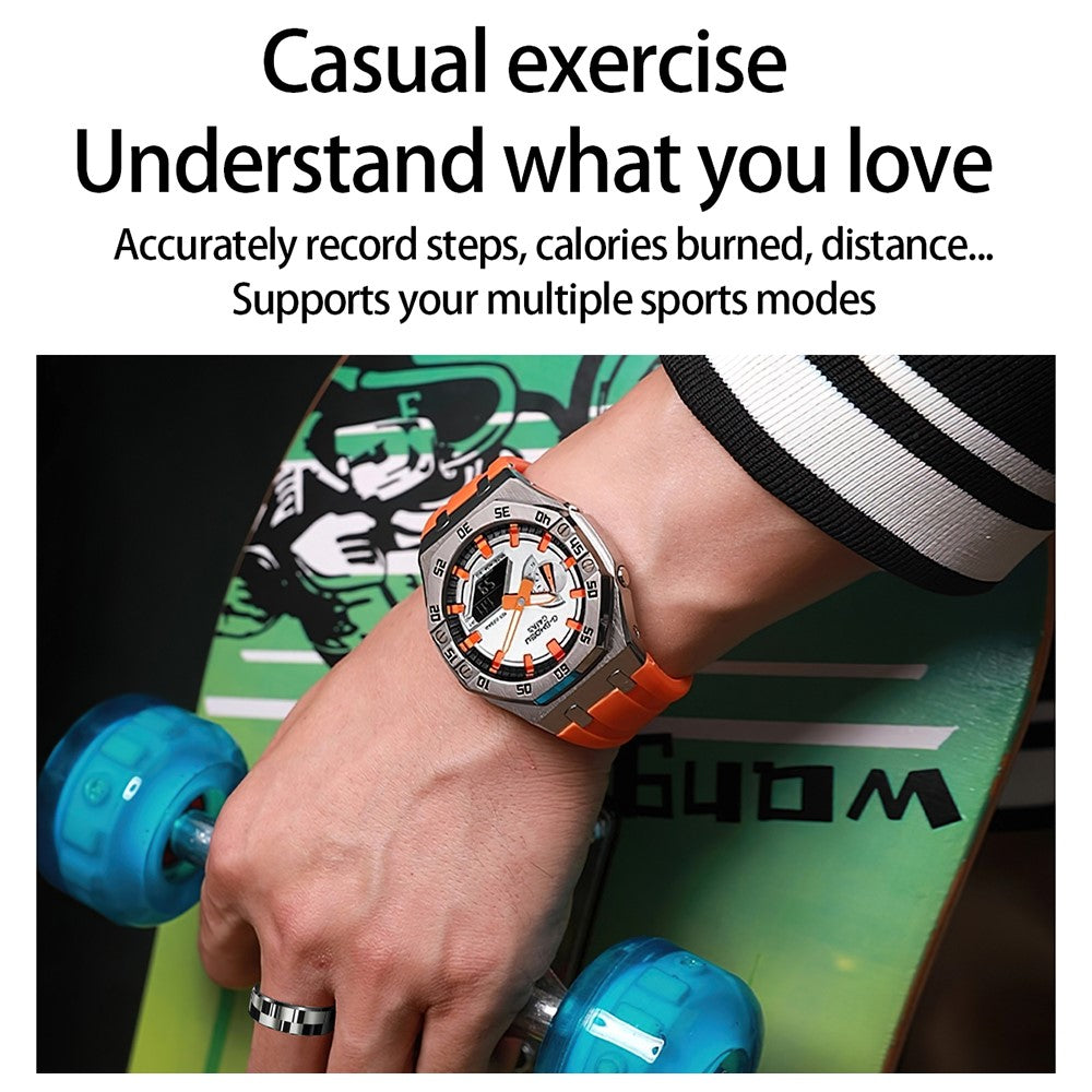 R9 Multifunctional Stainless Steel Smart Ring Heart Rate Blood Oxygen Sleep Monitoring Ring with Charging Case