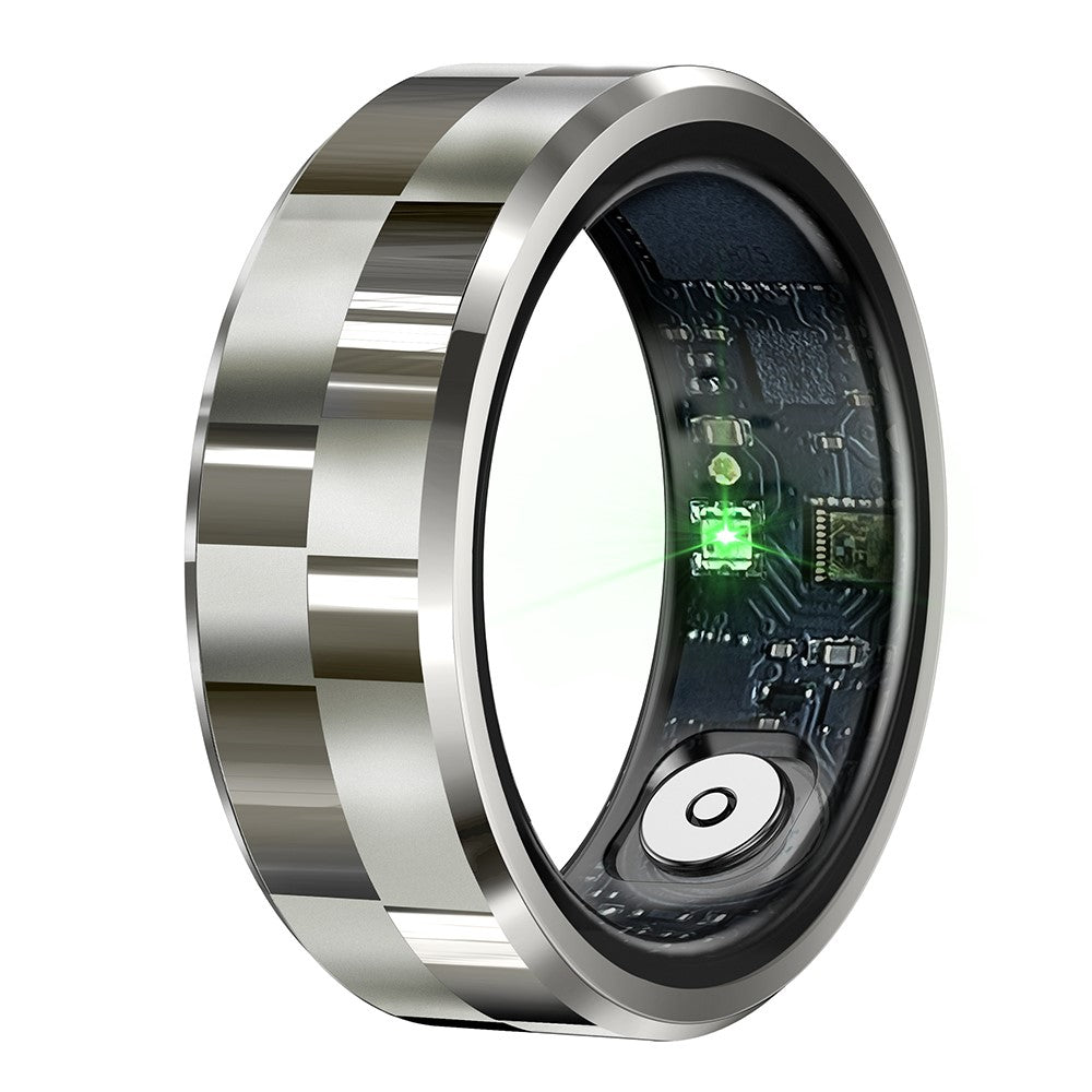 R9 Multifunctional Stainless Steel Smart Ring Heart Rate Blood Oxygen Sleep Monitoring Ring with Charging Case