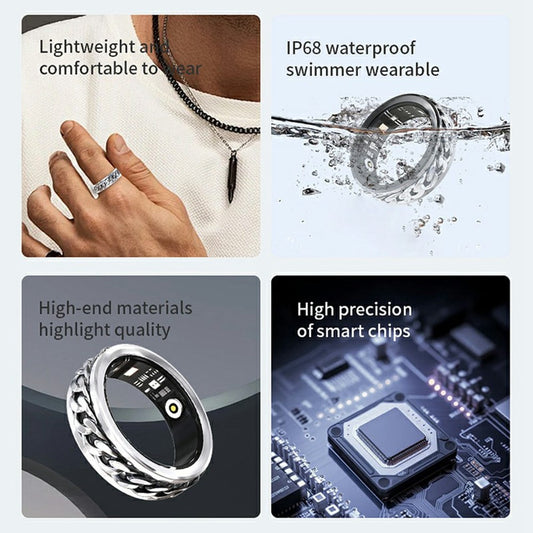 V5 Rotation Decompression Health Monitoring Multi-Function Smart Ring, Magnetic Cable Charging