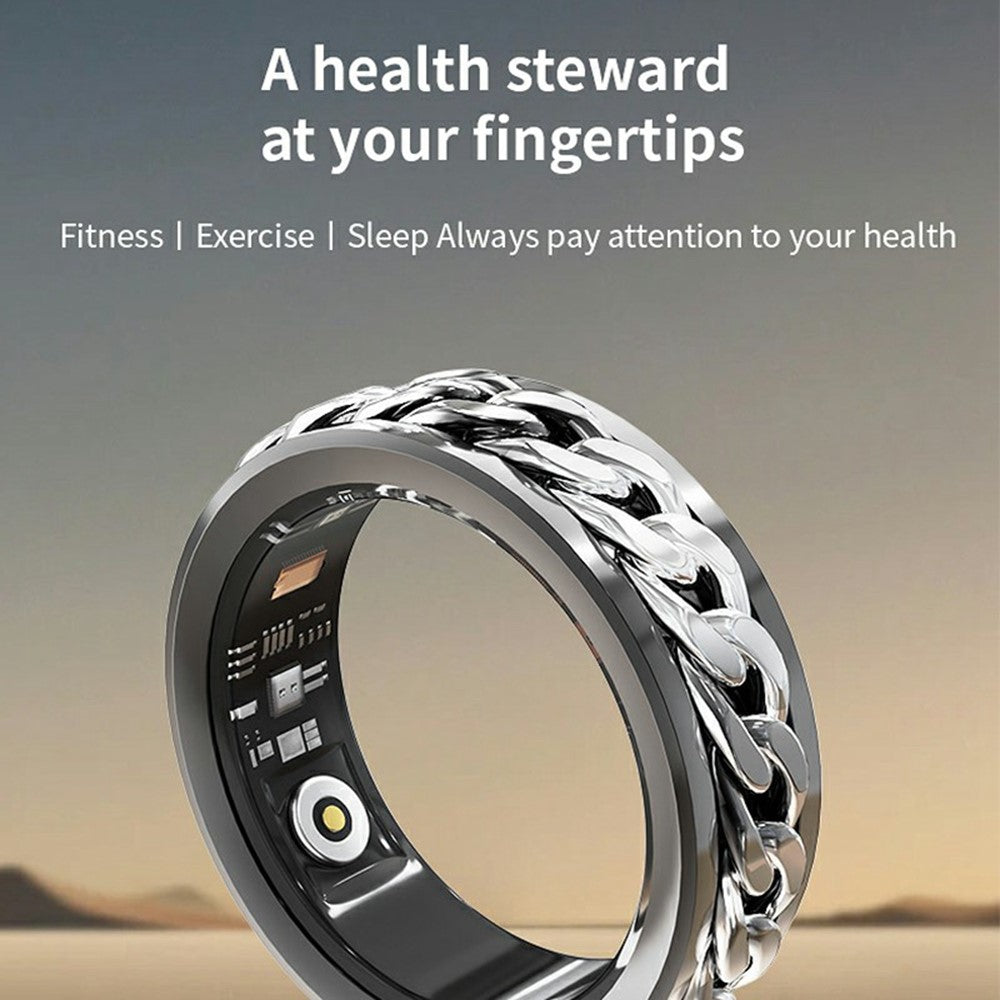 V5 Rotation Decompression Health Monitoring Multi-Function Smart Ring with Charging Case
