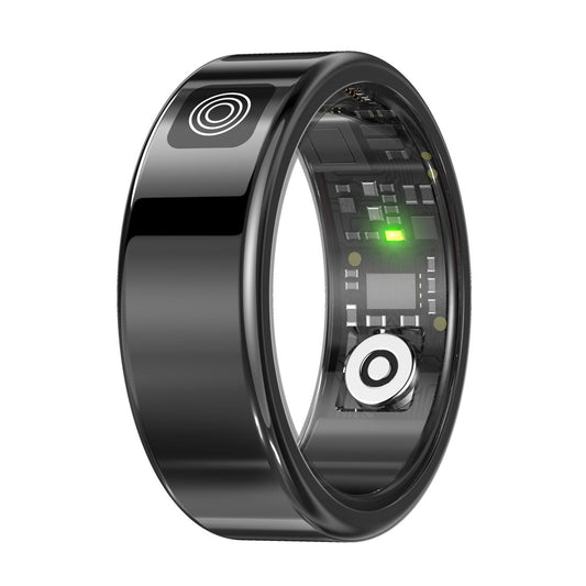 SR08 Digital Display Smart Ring Sleep Tracker Blood Oxygen Heart Rate Monitor Ring ( Magnetic Cable Charging )