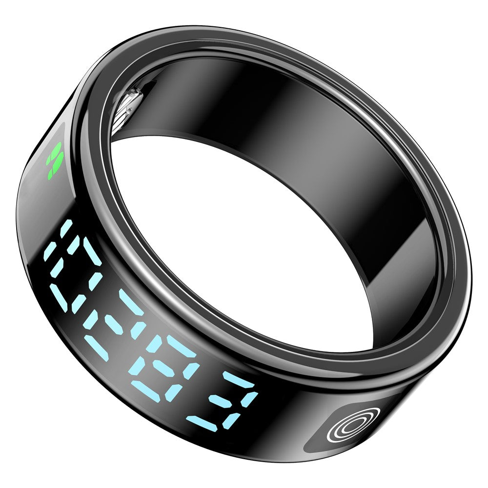 SR08 Digital Display Smart Ring Sleep Tracker Blood Oxygen Heart Rate Monitor Ring with Charging Case