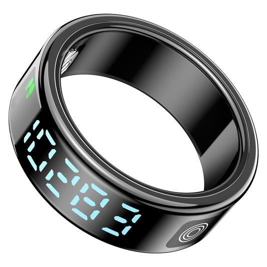 SR08 Digital Display Smart Ring Sleep Tracker Blood Oxygen Heart Rate Monitor Ring with Charging Case