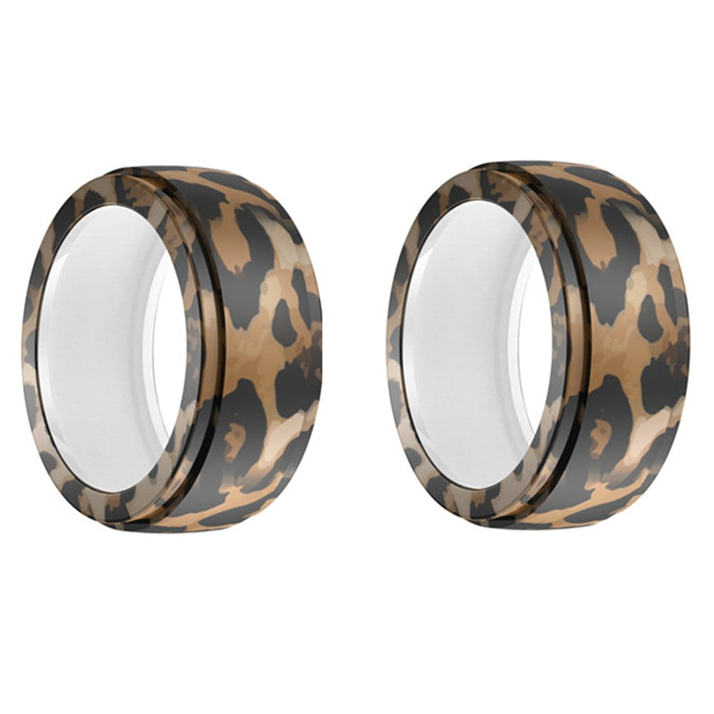 2Pcs for Samsung Galaxy Ring / Oura Ring Gen3 Smart Ring Protective Cover S+M Printed Pattern Silicone Sleeve