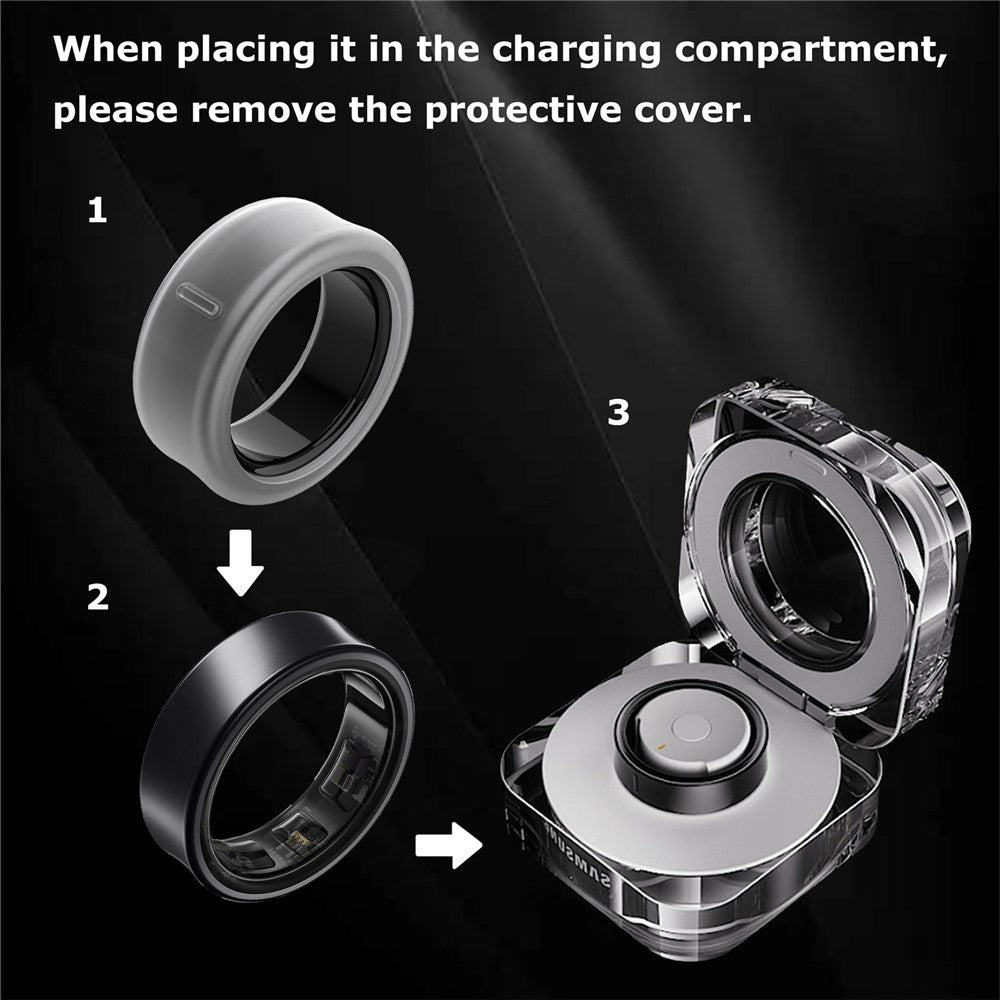 For Samsung Galaxy Ring Silicone Case Smart Ring Protective Cover Size M