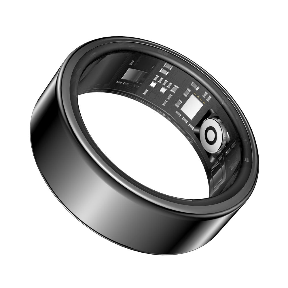 SY02 Solid Color Smart Ring Multifunction Sleep Tracker Blood Oxygen Heart Rate Monitor, with Charging Case