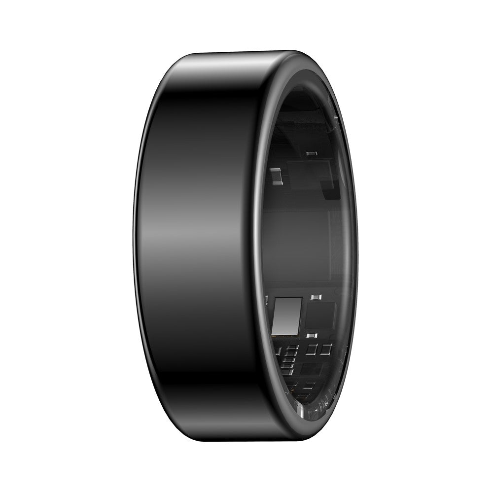 SY02 Solid Color Smart Ring Multifunction Sleep Tracker Blood Oxygen Heart Rate Monitor, with Charging Case