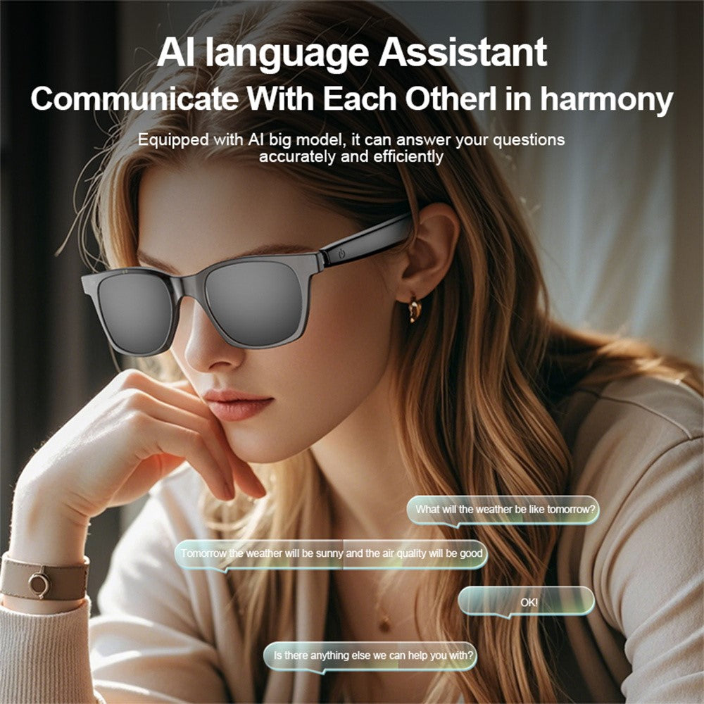 A11 AI Smart Bluetooth-compatible Glasses Multi Language Translation Video Call Cycling Sunglasses