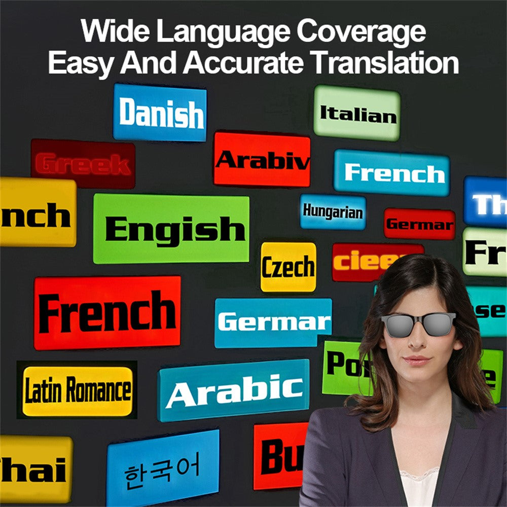 A11 AI Smart Bluetooth-compatible Glasses Multi Language Translation Video Call Cycling Sunglasses