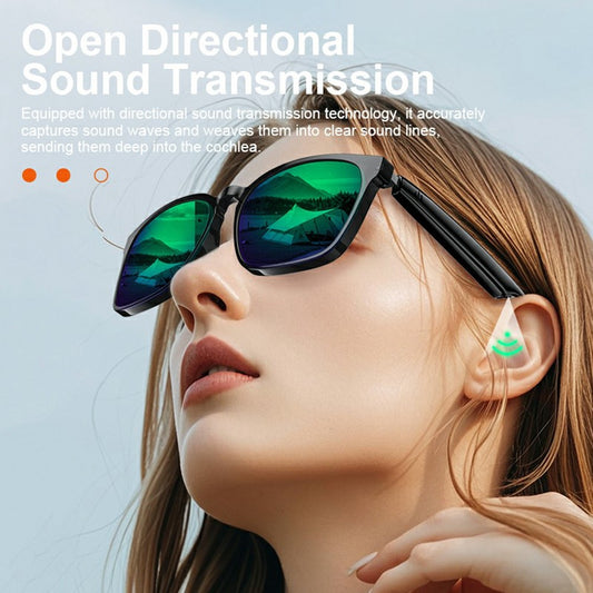 A10 AI Smart Bluetooth-compatible Driving Sunglasses Real Time Translation Multi Language Interpreter