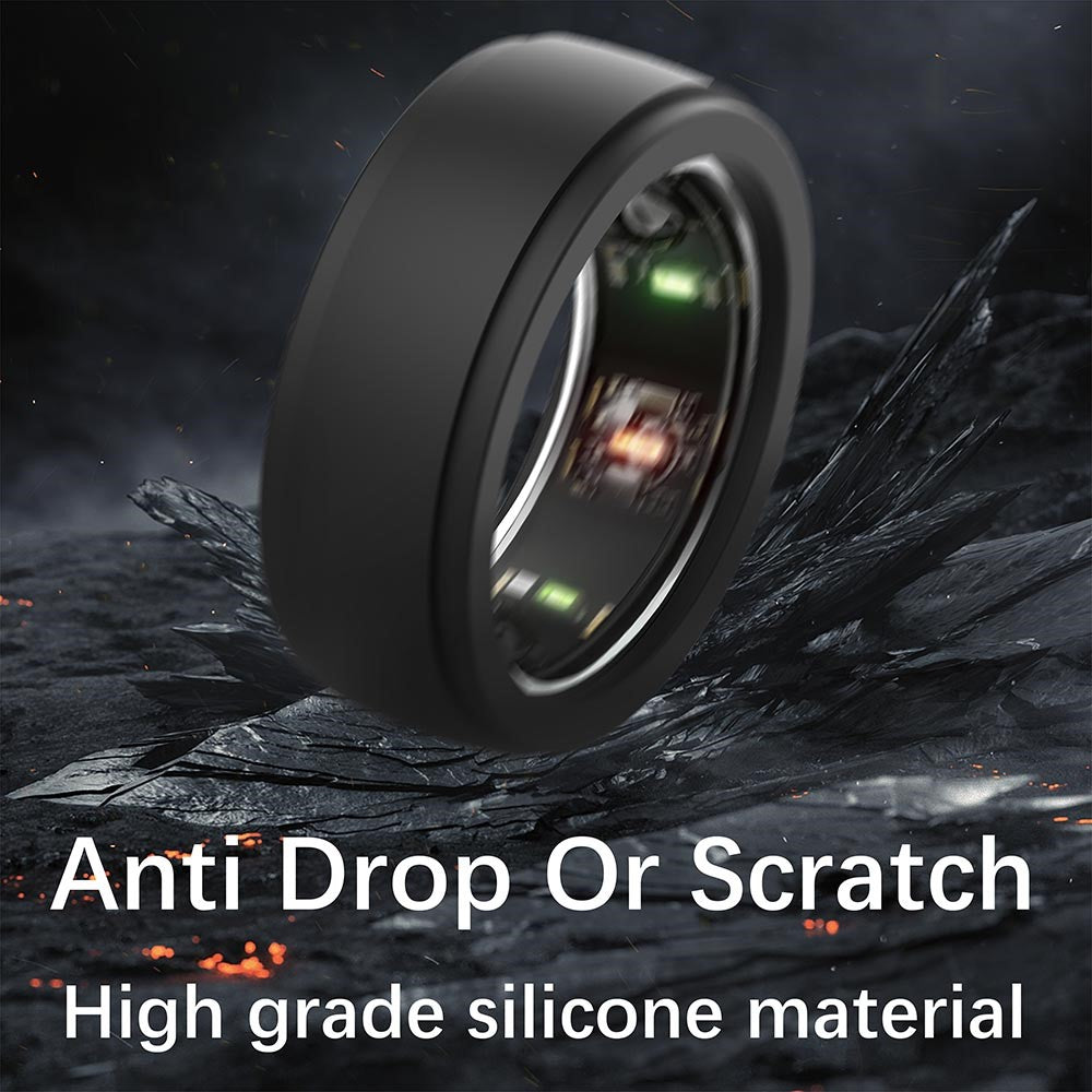 Protective Sleeve for Samsung Galaxy Ring / Oura Ring Generation 3 Anti-Scratch Silicone Ring Cover, Size S