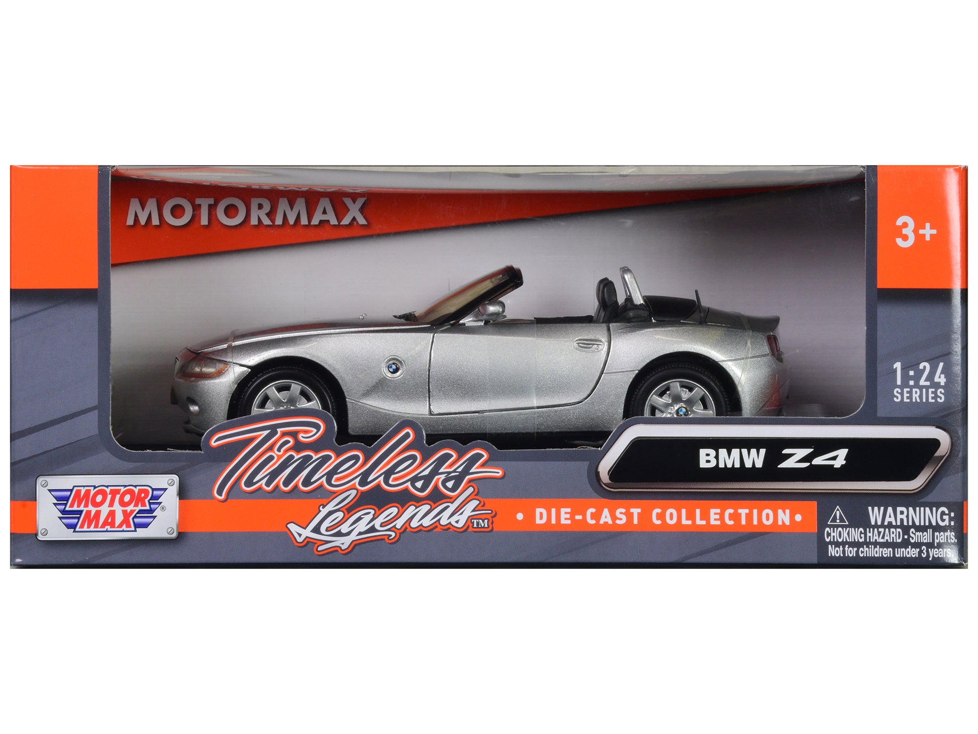 BMW Z4 Silver 1/24 Diecast Model Car by Motormax 