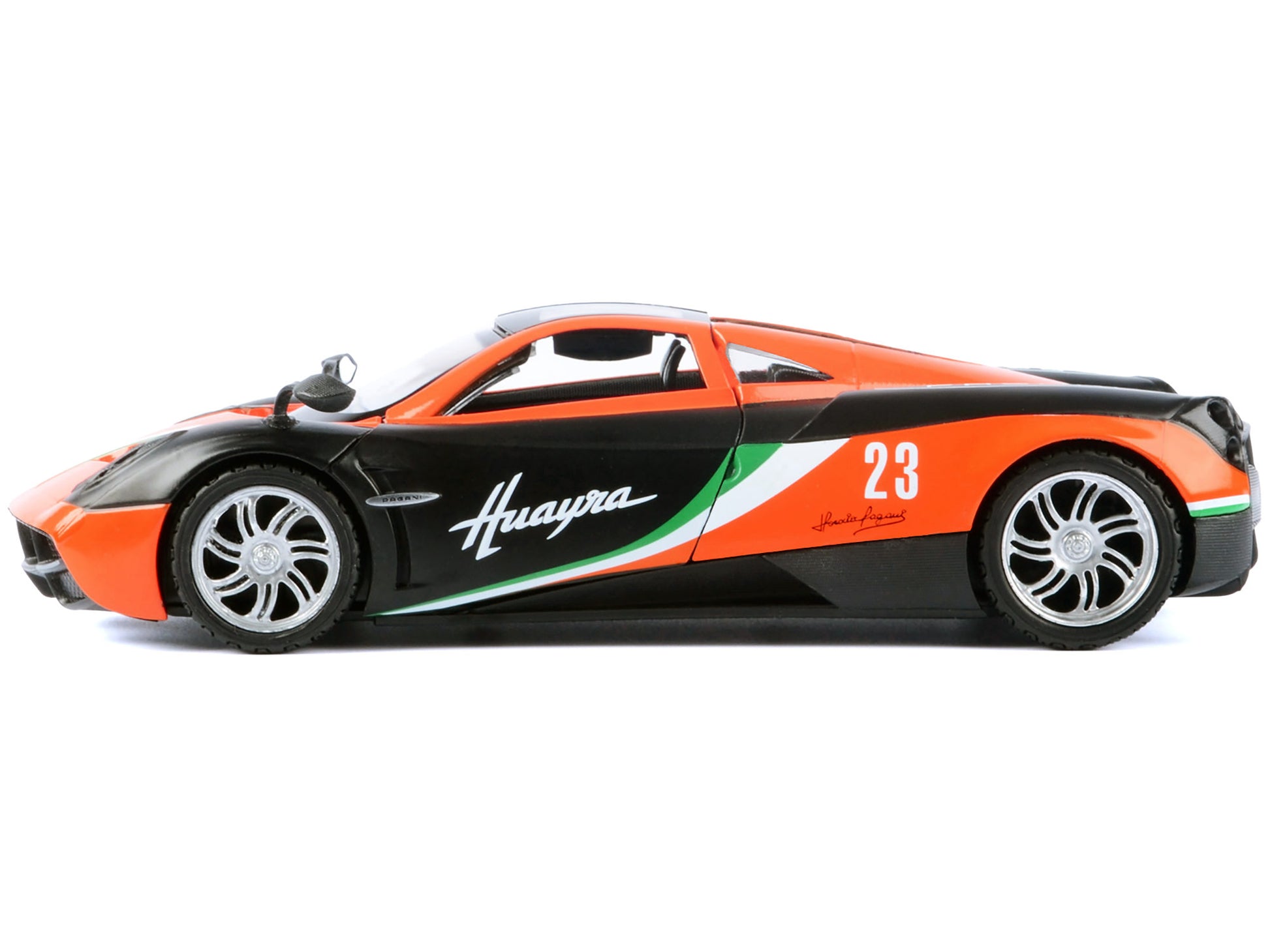 Pagani Huayra #23 Orange and Black with Stripes "GT Racing" Series 1/24 Diecast Model Car by Motormax