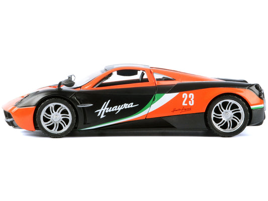 Pagani Huayra #23 Orange and Black with Stripes "GT Racing" Series 1/24 Diecast Model Car by Motormax