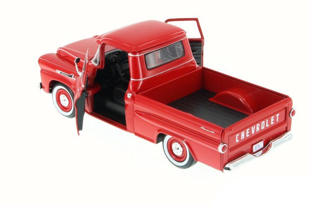 1958 Chevrolet Apache Fleetside Pickup Truck Red 1/24 Diecast Model Car by Motormax