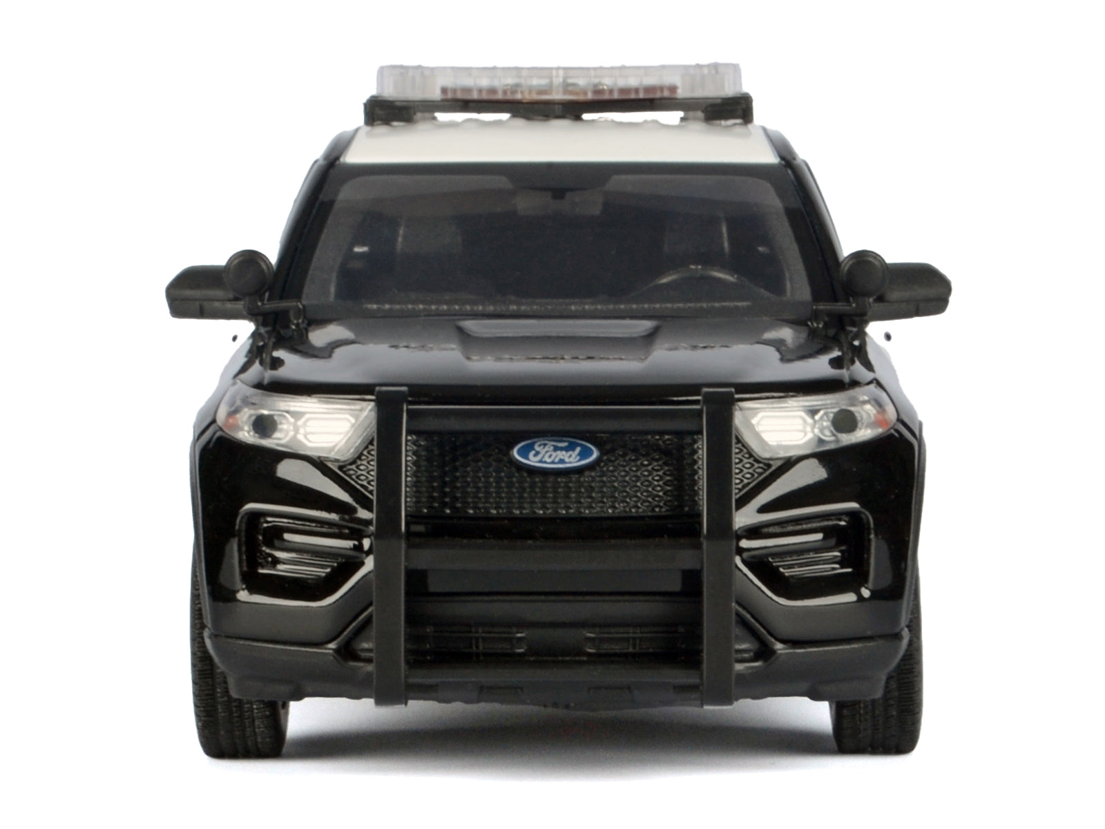 2022 Ford Police Interceptor Utility Black and White "Los Angeles Police Department (LAPD)" with Flashing Light Bar and Front and Rear Lights and Sounds 1/24 Diecast Model Car by Motormax