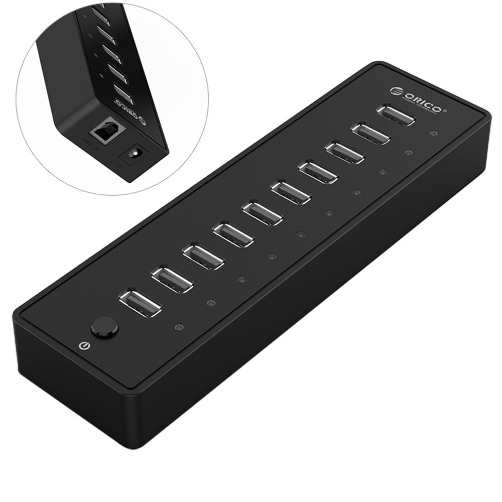 ORICO P10-U2 480Mbps High Speed Ten Ports USB2.0 Hub Adapter
