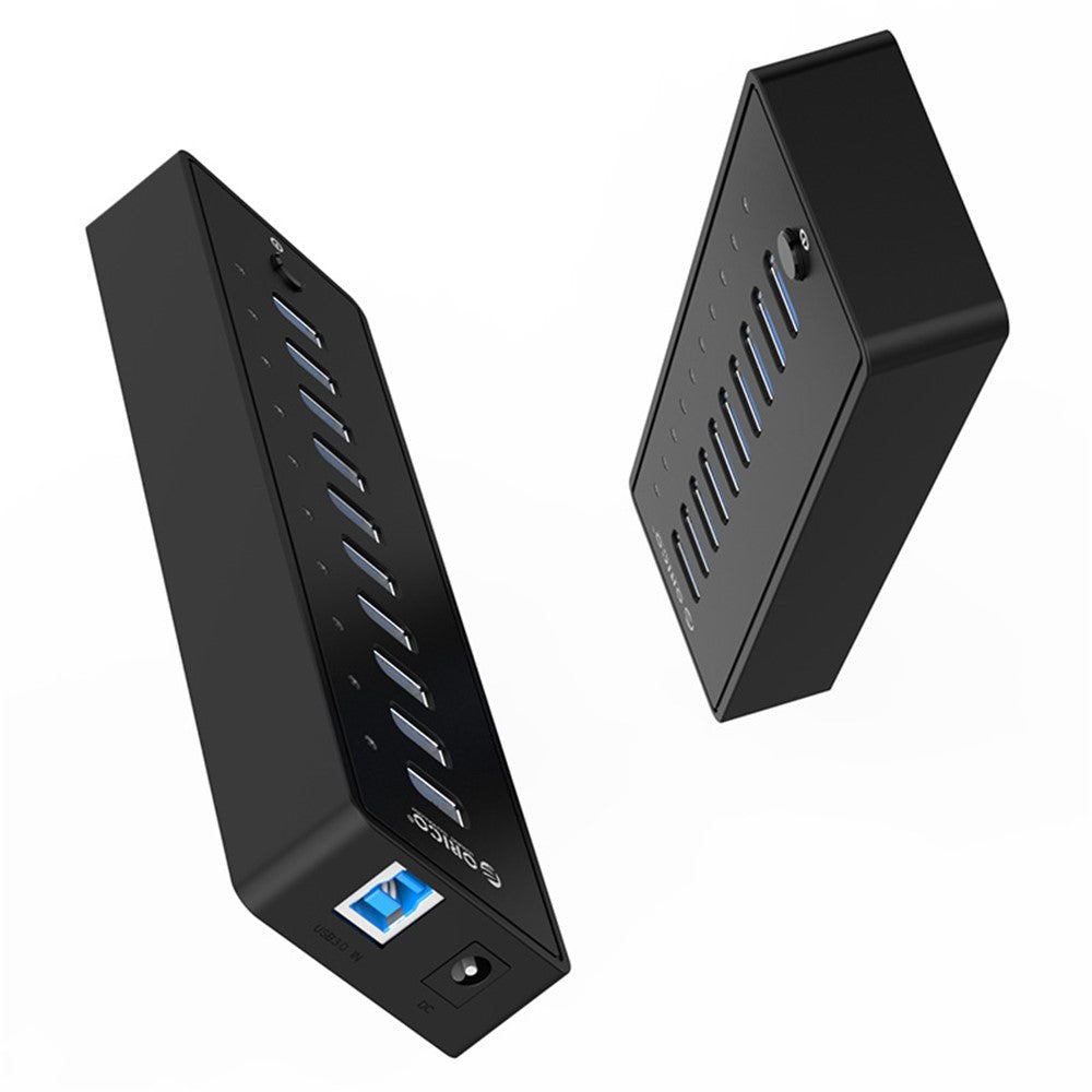ORICO P10-U3 10 Ports Super Speed 5Gbps ABS USB3.0 Hub with 12V/3A Power Adapter
