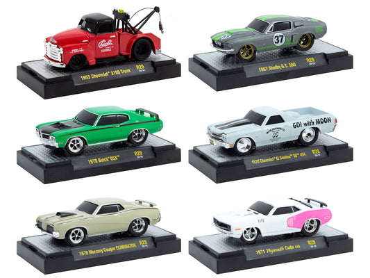"Ground Pounders" 6 Cars Set Release 29 IN DISPLAY CASES Limited Edition 1/64 Diecast Model Cars by M2 Machines