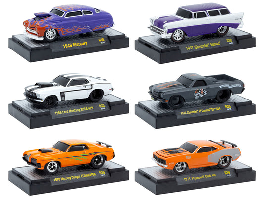 "Ground Pounders" 6 Cars Set Release 30 IN DISPLAY CASES Limited Edition 1/64 Diecast Model Cars by M2 Machines